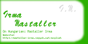 irma mastaller business card